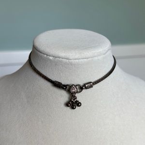 Genuine Antique Indian Silver chain and silver bead Anklet Bollywood 10.5”